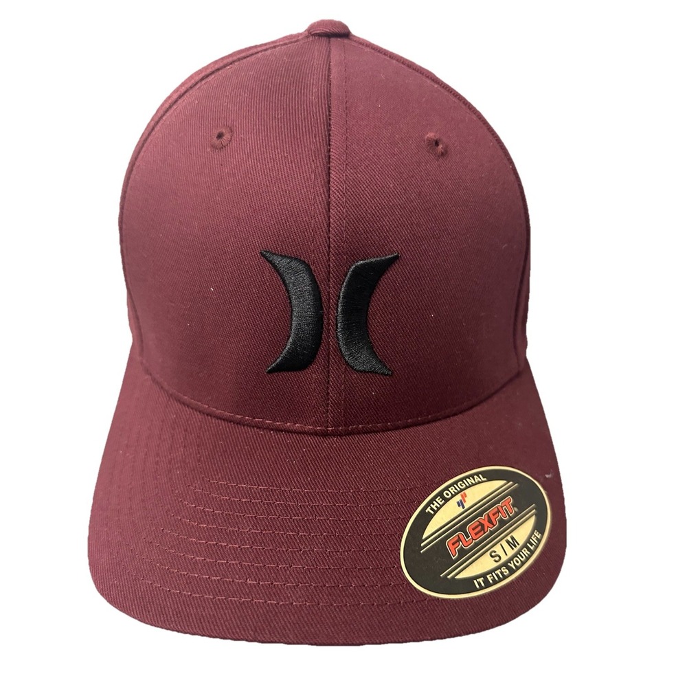 Hurley Unisex M One & Only Tri-Blend Flex Fit Hat-Burgundy‎ S/M